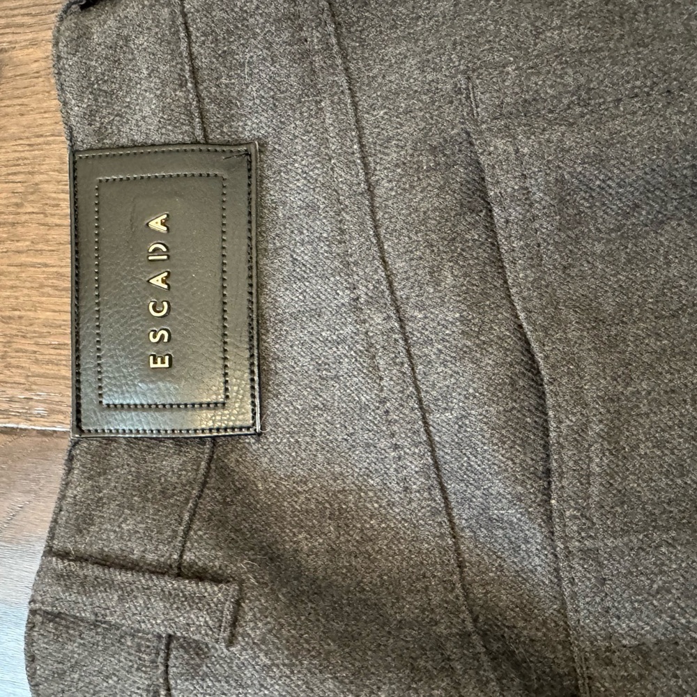 Escada Charcoal Wool Trousers. Worn once.